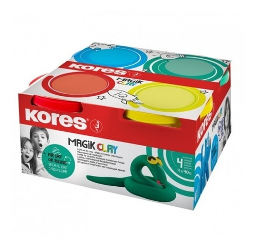 Foamy Masa Moldeable Magik Clay Kores X 4 Colores 40gr/c/u