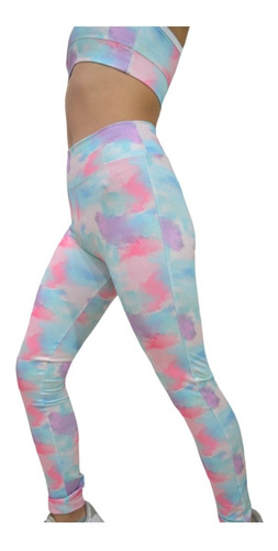 Calza Chupín Estampada Deportiva Lycra Tiro Alto Mujer C250