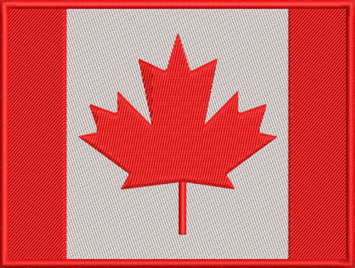 Patch Bordado - Bandeira Canadá - 5 Cm