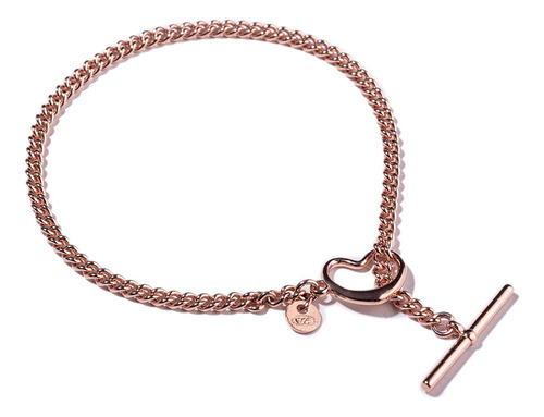 Pulsera Carmín Donata De Plata 925 Con Baño Rosé Ss