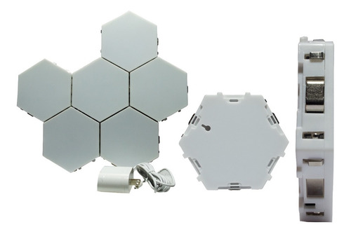 Lámpara Led Hexagonal Touch, Tactil Para Pared Luz Blanca