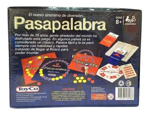 Imagen 5 de 10 de Pasapalabra Premium Juego De Mesa Original Toyco Igual Tv