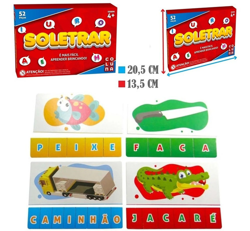 Jogo Diverso Soletrar 52 Pecas - Coluna