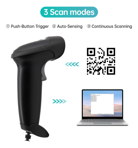 Scanner Portátil Usb 2d 1d Baode Sensor Coms De Alta Digital