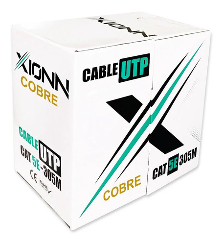 Cable Utp Cat 5e 100% Cobre Exterior Rollo De 305m