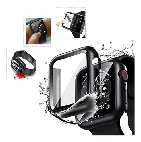 Funda Y Vidrio Templado Compatible Con Apple Watch Protector