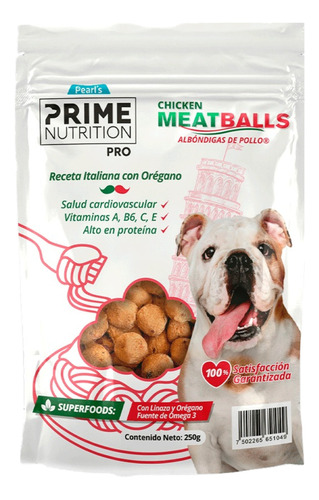 Premios Pearl's Prime Nutrition Chicken Meatballs 250gr