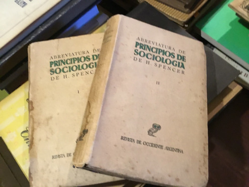 Abreviatura Principios De Sociología Spencer Vela 2 Tomos