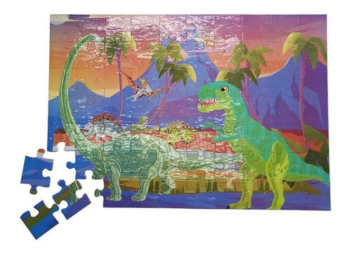 Rompecabezas Dinosaurios Puzzle 70 Piezas Juego Didáctico