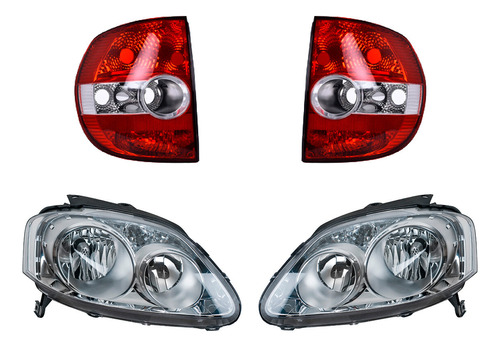 Faros Fdo Crom + Calaveras Depo Crossfox Del 2007 Al 2009