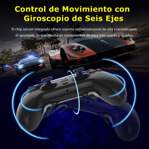 Control Inalámbrico Joystick Qrd Para Ps4 Ps3 Ios Android Pc Negro