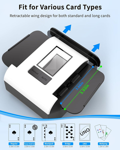 Máquina Barajadora De Cartas Eléctrica Con Manual Automático