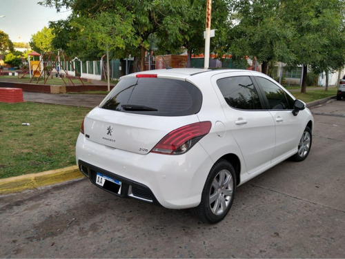Peugeot 308 Allure 1.6 Con Nav Y Techo Blanco Nacarado