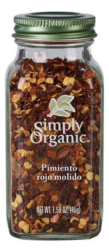 Pimiento Simply Organic Rojo Molido 45g
