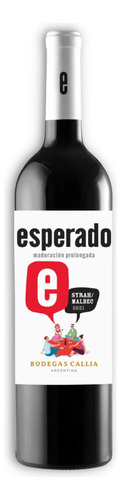 Botella De Vino Esperado Maduracion Prolongada Sirah Malbec