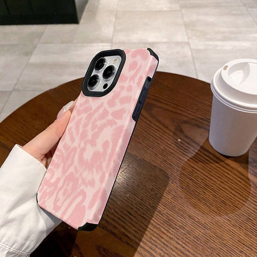 Funda Case De Silicon Colores Serie Para iPhone Uso Rudo De Estampado Leopardo