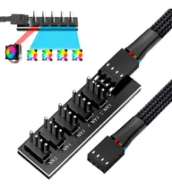 Comprar Cabo Splitter Hub Multi Fan 1 Para 5 Coolers Pwm 3 4 Pin Cpu