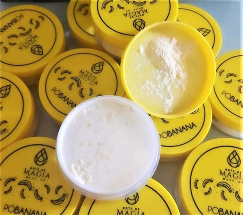 Pó Facial Banana Translúcido Textura Ultrafina Gota Magia Amarelo