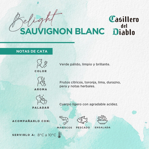 Vino Blanco Casillero Del Diablo Belight Sauvignon Blanc 750