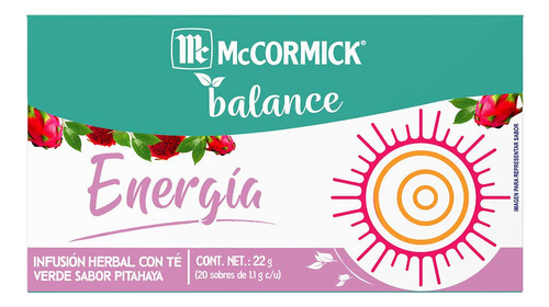 Té Mccormick Balance Energía 20 Sobres.