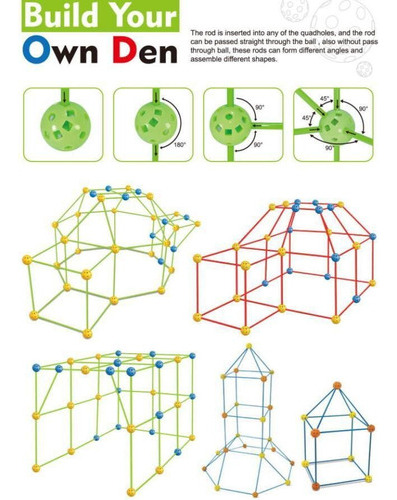 1 87 Piezas De Construcción De Castillos, Túneles, Tiendas