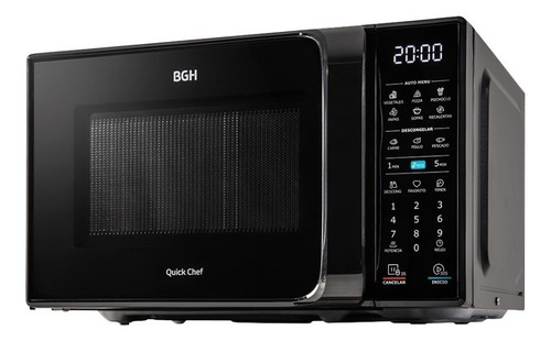 Microondas Bgh Eco Negro Digital 20 Litros 700w Monofunción