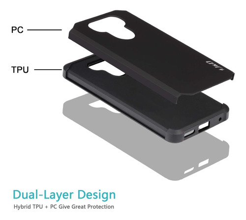 J&d Funda Compatible Para Lg G6 Lg G6 Plus, Funda Resistente Azul.