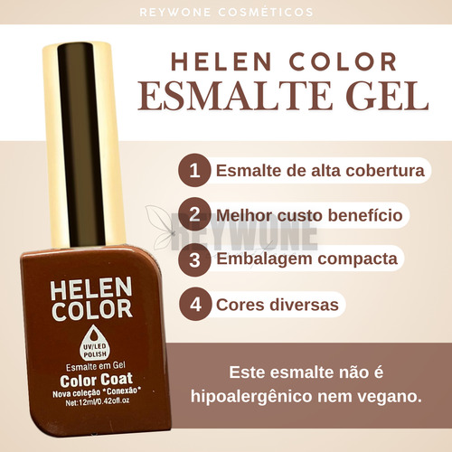 Kit Esmalte Em Gel Helen Color Uv/led Coleção Conexão 12ml
