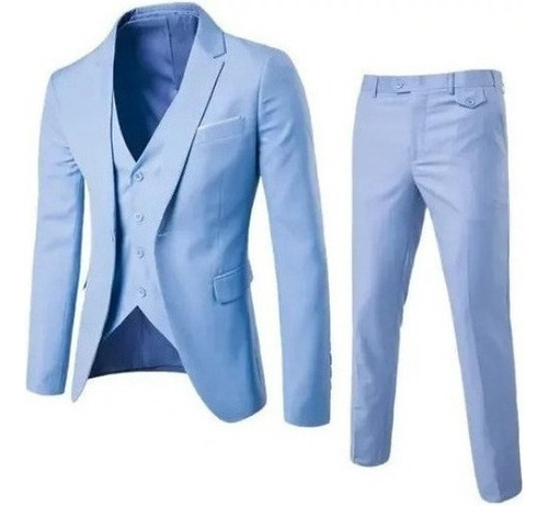 Trajes De Tres Piezas For Hombre En Color Sólido Regalos