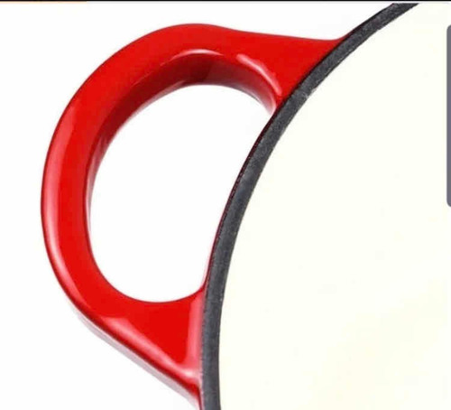 Cacerola/ Olla Con Tapa Hierro Fundido Esmaltado 26 Cm Color Rojo