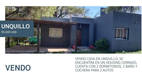 Imagen 1 de 11 de Vendo Casa En Housing Cerrado, Unquillo