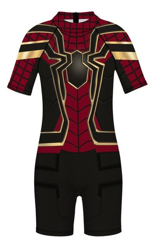 Traje De Baño Iron Man Spiderman Capitán América Para Niño