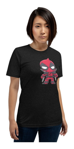 Playera Deadpool Caricatura. Wade Wilson. Chimichanga. Chibi