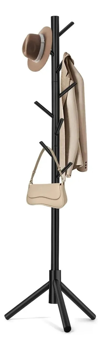 Perchero Ajustable Ropa, Sombreros, Bolsos Colgador Atikus Negro