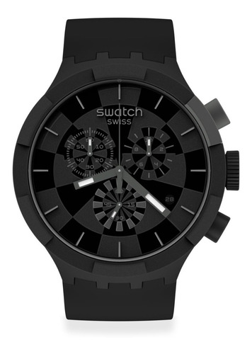 Reloj Swatch Sb02b400 Checkpoint Black Big Bold Chrono 