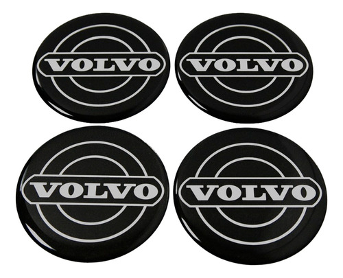 Kit Adesivo Emblema Centro Roda Volvo 56mm Resinado Cl4 Fgc