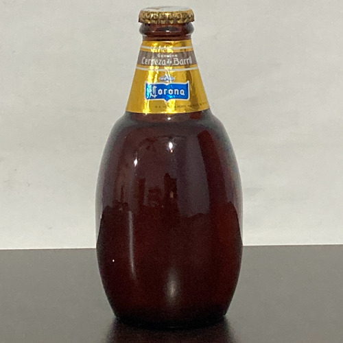 1 Botella De Vidrio Cerveza Corona (barrilito) Años 80´s