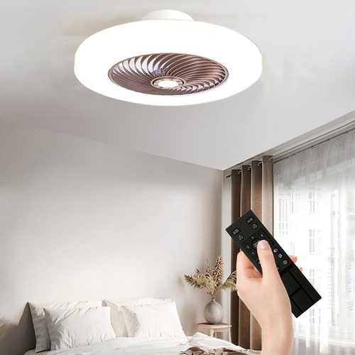 Ventilador De Techo Con Luces Lámpara De Ventilador Marrón