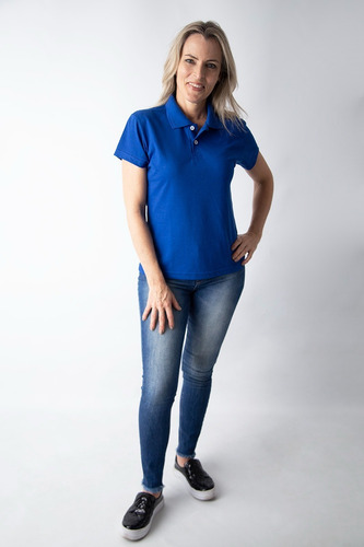 Imagem 2 de 2 de Camisa Pólo Feminina Camiseta Pólo Piquet Uniforme Ou Bordar