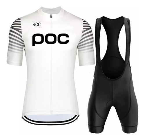 Uniforme Conjunto Ciclismo Mtb Ruta Short Pad Jersey Blanco