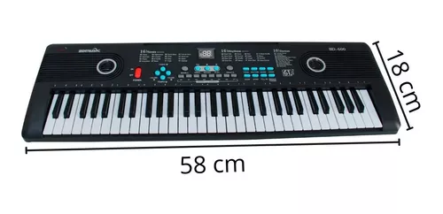 Teclado Musical Infantil Iniciantes Com 61 Teclas Microfone