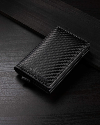 Tarjetero Vulkit Con Bloqueo Rfid, Billetera Emergente Autom