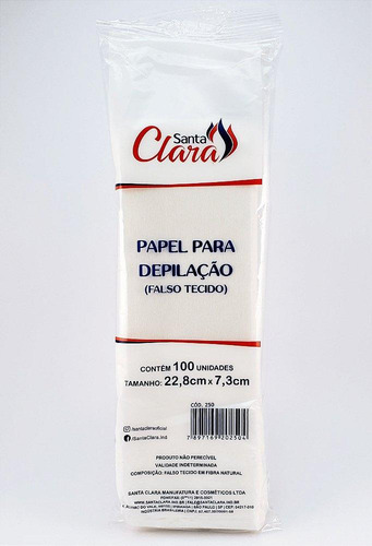 Papel Depilatorio Tnt Falso Tecido 100 Unidades Depilação