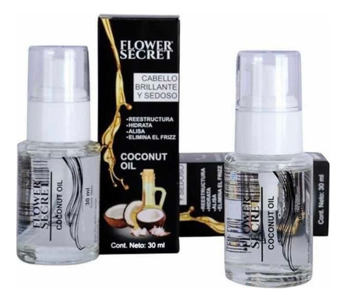 Aceite De Coco Capilar Cabello Brillante 30ml Flower Secret