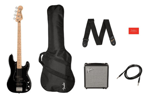 Kit De Baixo Fender Squier Affinity Precison Bass Pj Pack Cor Kit Rumble 15 V3 - Blk