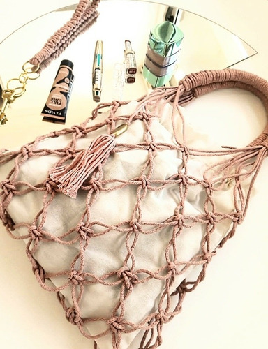 Imagen 3 de 6 de Bolso Tote Red Macrame