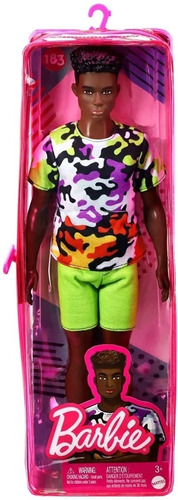 Barbie Ken Fashionista 183 Mattel Estuche Afro Dwk44