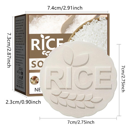 Limpeza Suave E Suavizante De Arroz. Shampoo Em Barra 100g