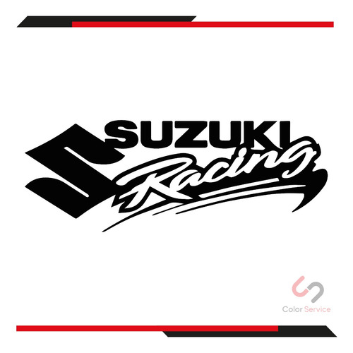 Calca Sticker Calcamonia Para Auto Suzuki Racing De 10x25cm