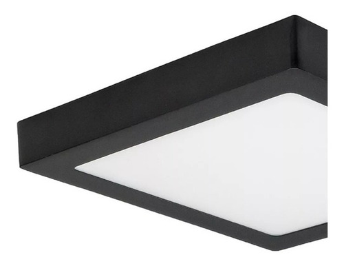 Panel Plafon Led 18w Cuadrado Negro Aplicar 6000k Macroled